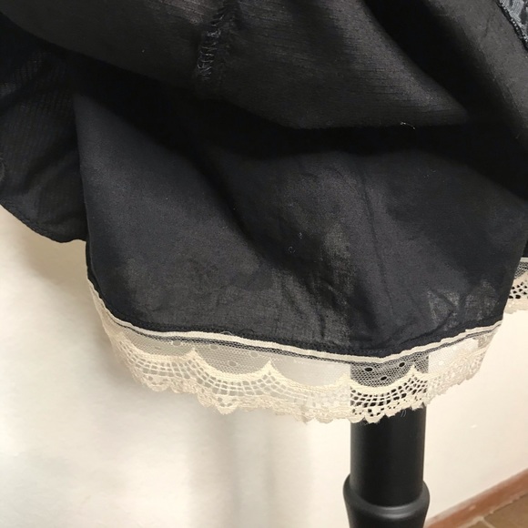 Anthropologie Floreat Black Ruffle Pencil Skirt - Picture 6 of 7